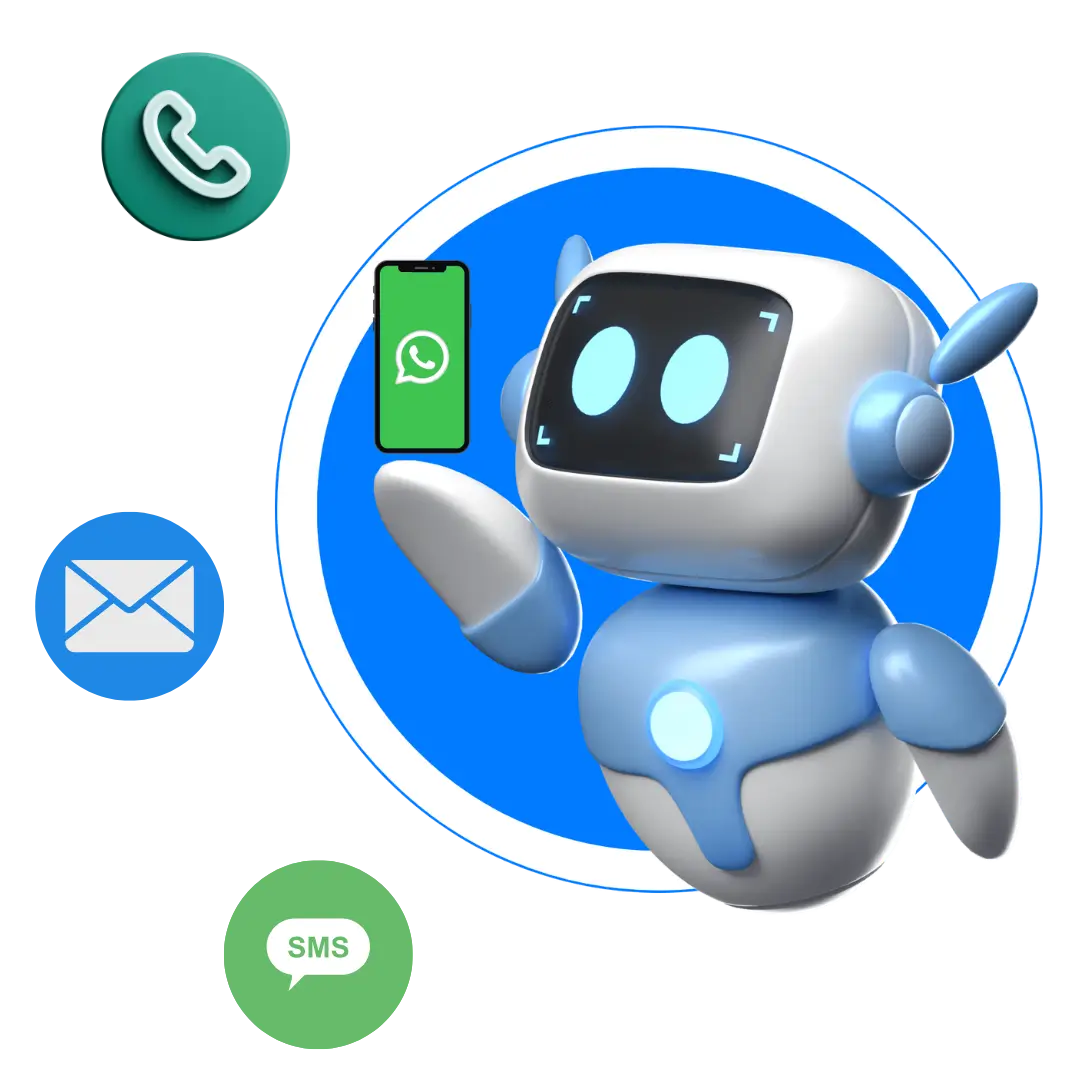 robot ia envio sms whatsapp y correo