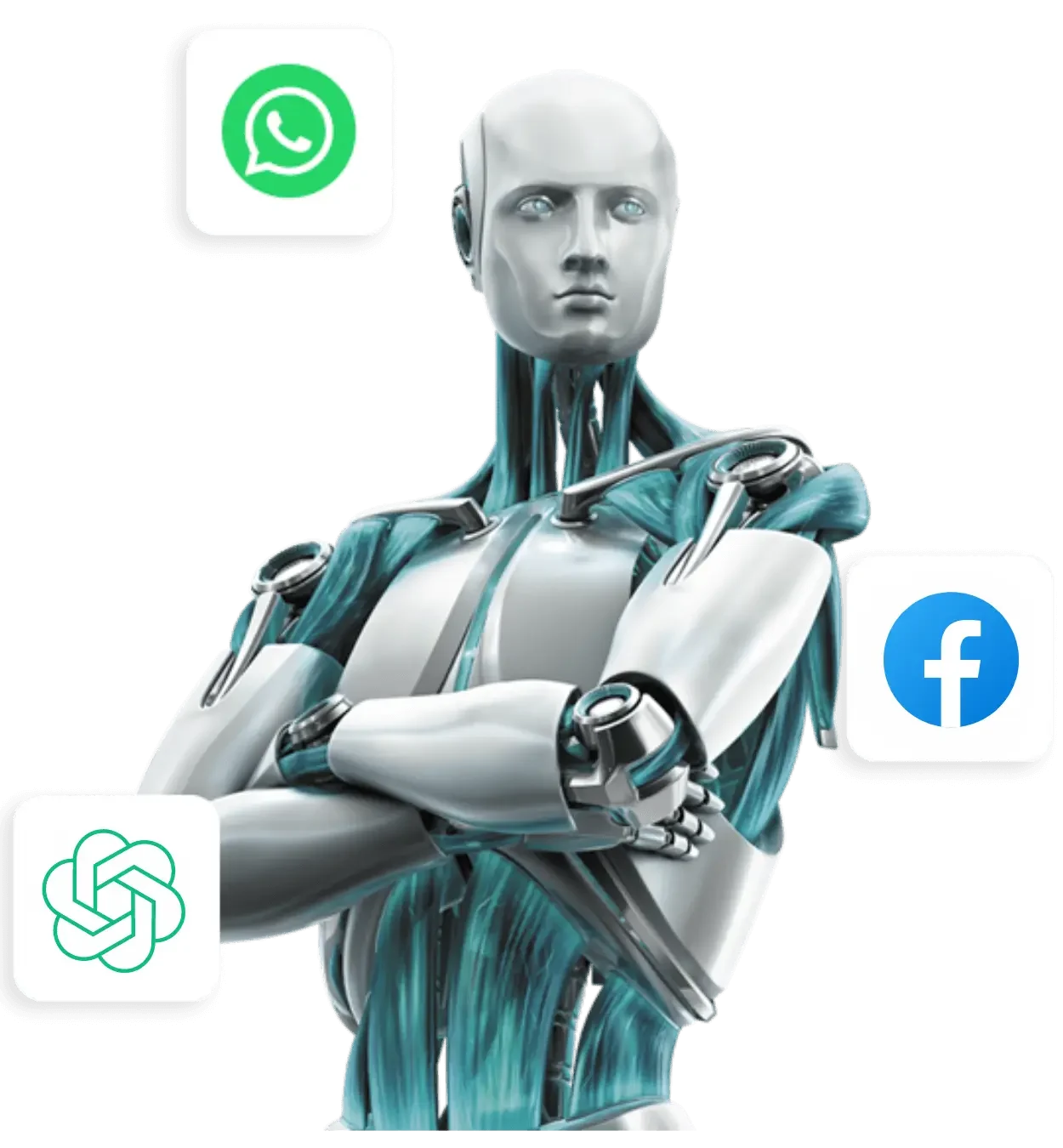 Mensajeria omnicanal con IA - Asistente con IA - ROBOT CON IA 5